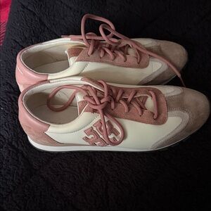 Tory Burch Women's Pink and Cream Sneakers